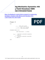 Solution Manual For Engineering Mechanics Dynamics 4Th Edition Pytel Kiusalaas Isbn 1305579208 9781305579200 Full Chapter PDF