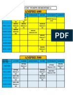 Emploi Du Temps Niveau 2-1