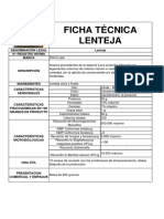 Ficha Tecnica Lenteja Doña Lupe