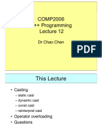 COMP2006 Lecture 12 Casting and Operator Overloading