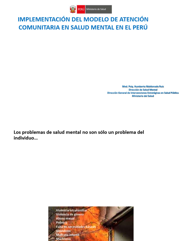 Modelo de Atención Comunitaria en Salud Mental | PDF | Invalidez ...
