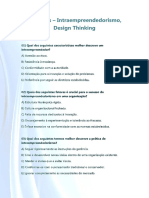02 Questões - Intra Intraempreendedorismo Design Thinking e
