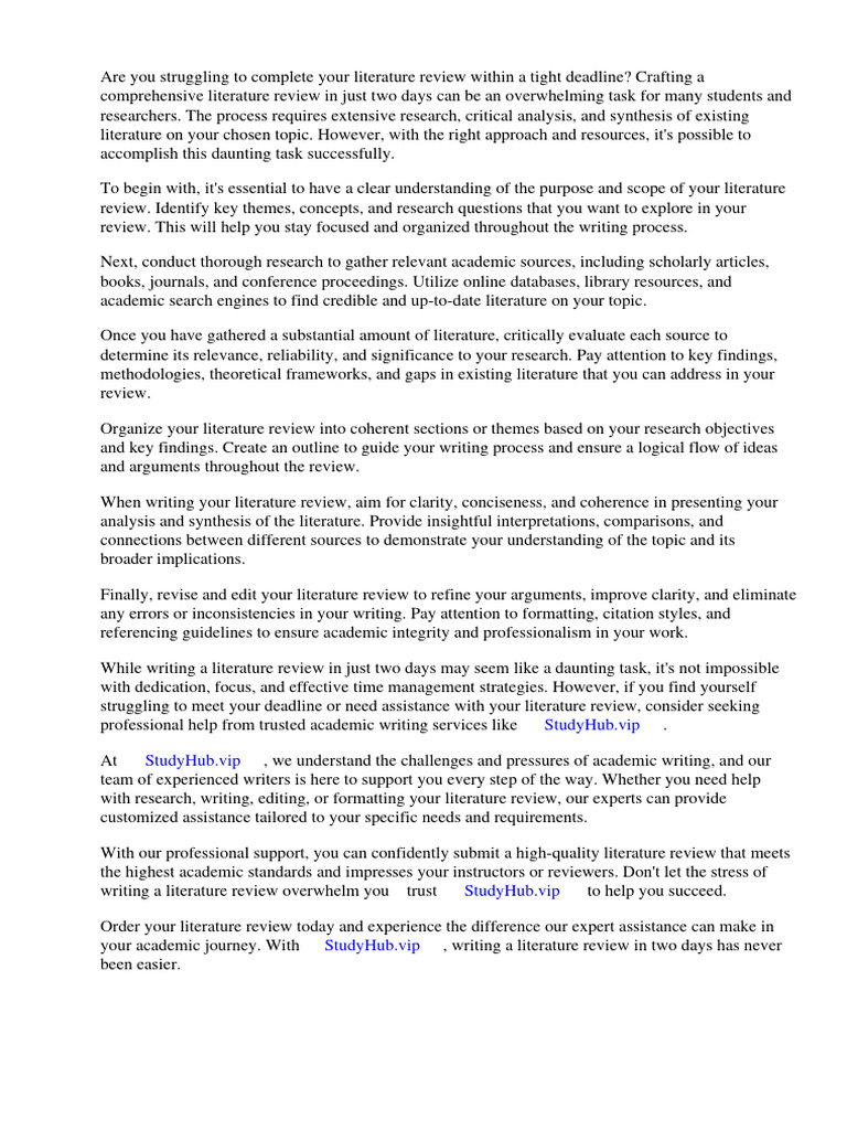 how-to-write-a-literature-review-in-2-days-pdf-literature-review