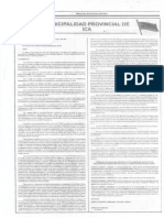 Texto Unico de Procedimientos Administrativos TUPA de La Municipalidad Provincial de Ica 2021