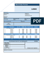 Work Order Format 01