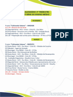 Calendário 1º Trimestre 3 Série Do Ensino Médio: 12 A 14 - Recesso de Carnaval