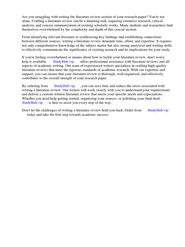 WHAT SHOULD BE INCLUDED IN THE LITERATURE REVIEW SECTION OF A RESEARCH PAPER intelligence overview