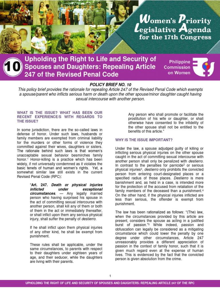 Repeal of Article 247: Protecting Lives | PDF | Marriage | Discrimination