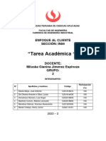 "Tarea Académica 1": Enfoque Al Cliente Sección: In59