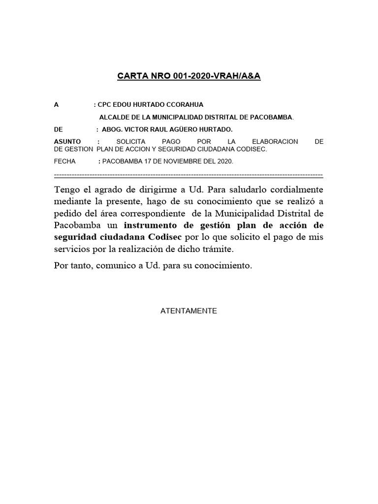 Carta nro 001 pdf
