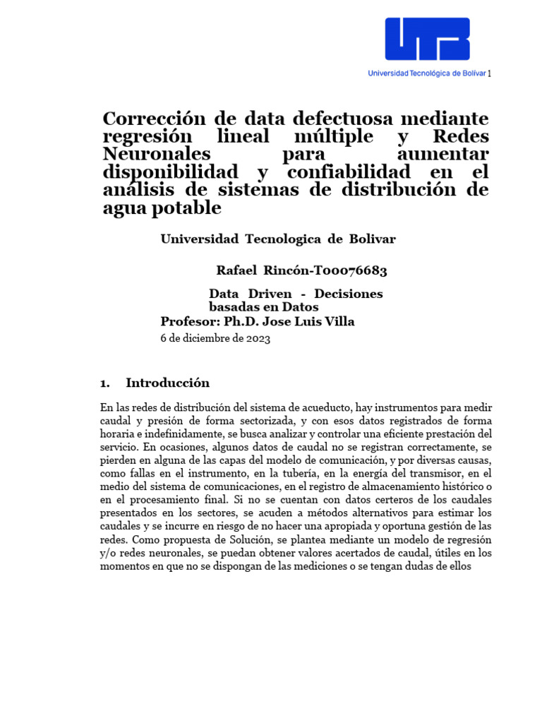 Data - Driven - MyProject - RAFAEL RINCON DIC 2023 | PDF | Red neuronal ...