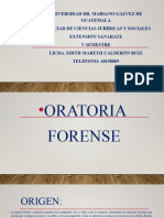 Presentación 1era. Semana (Origen Oratoria Forense)