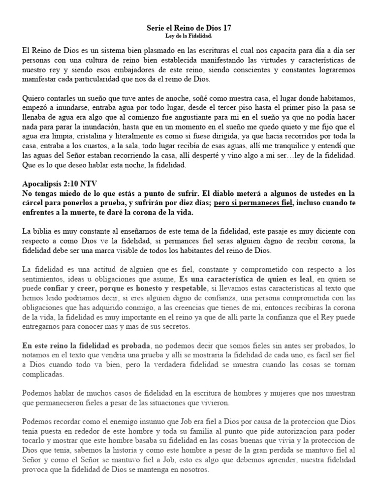 Ley de la Fidelidad en el Reino de Dios | PDF | Saulo | David