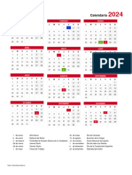 Calendario Laboral Portrait La - Oliva 2024