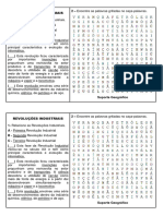 Caça Palavras Revolução Industrial Atividade