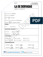 Tabla de Derivadas