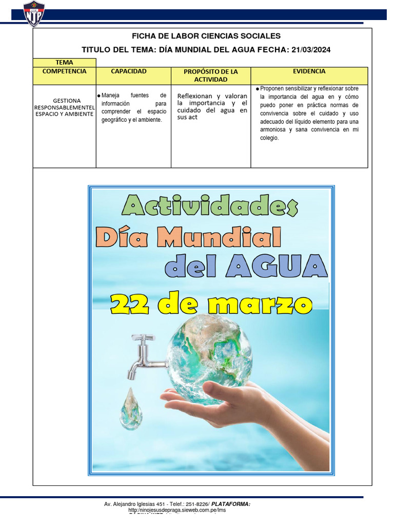 Actividades para el Cuidado del Agua | PDF | Agua | Ciencias de la Tierra