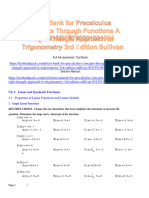 Download Test Bank For Precalculus Concepts Through Functions A Right Triangle Approach To Trigonometry 3Rd Edition Sullivan 032193105X 9780321931054 full chapter pdf