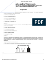 Exercícios Sobre Calorimetria - Brasil Escola