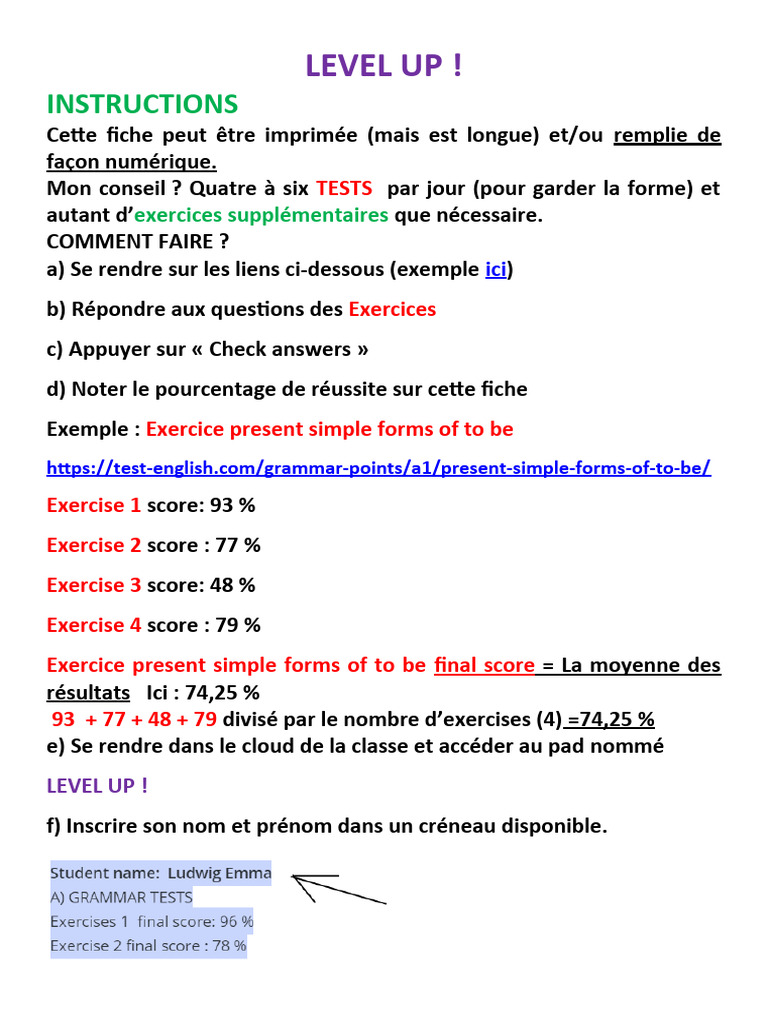 Améliorez votre anglais avec LEVEL UP! | PDF | Linguistique | Grammaire