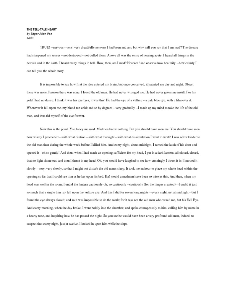 Tell Tale Heart Text | PDF