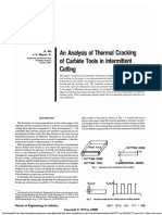 An Analysis of Thermal Cracking of Carbide Tools in Intermittent Cutting