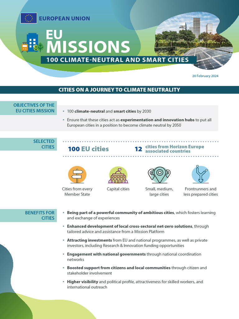 EU's 100 Climate-Neutral Cities by 2030 | PDF | European Union | Economies