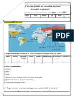 AVALIAÇÃO de Geografia - 5º Ano 2024