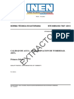 Nte - Inen - Iso - 7027 - CALIDAD DE AGUA-DETERMINACIÓN DE TURBIEDAD