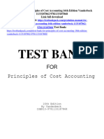 Test Bank For Principles of Cost Accounting 16Th Edition Vanderbeck 1133187862 9781133187868 Full Chapter PDF