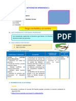 D1 A2 SESION PS. Tengo Una Familia y Un Nombre