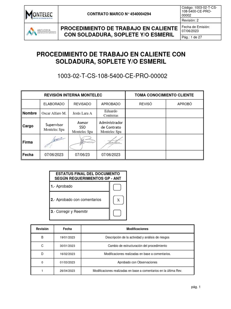 1003-02-T-CS-108-5400-CE-PRO-00002.Rev.2 | PDF | Soldadura | Construcción