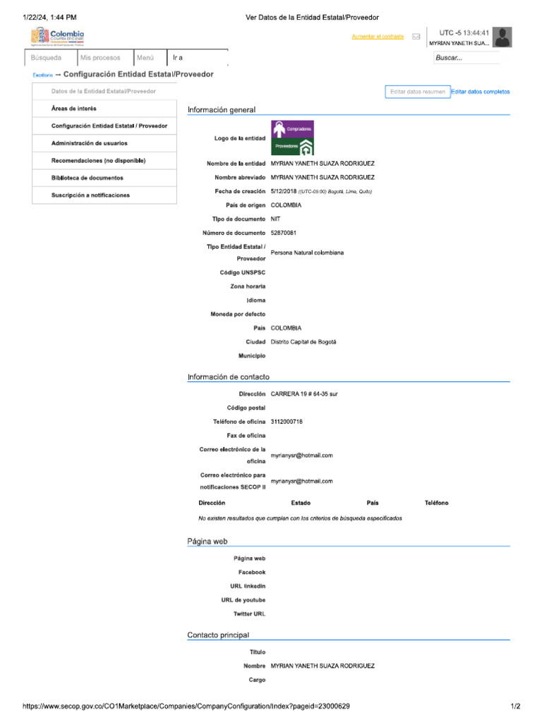 Pantallazo Secop | PDF