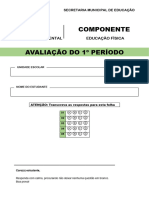 Prova Educação Fisica 7° Ano I Bimestral