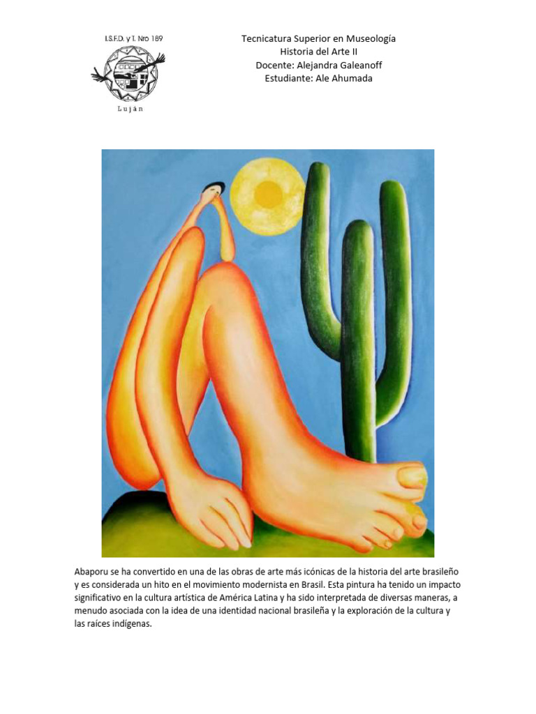 Abaporu pdf brasil pinturas