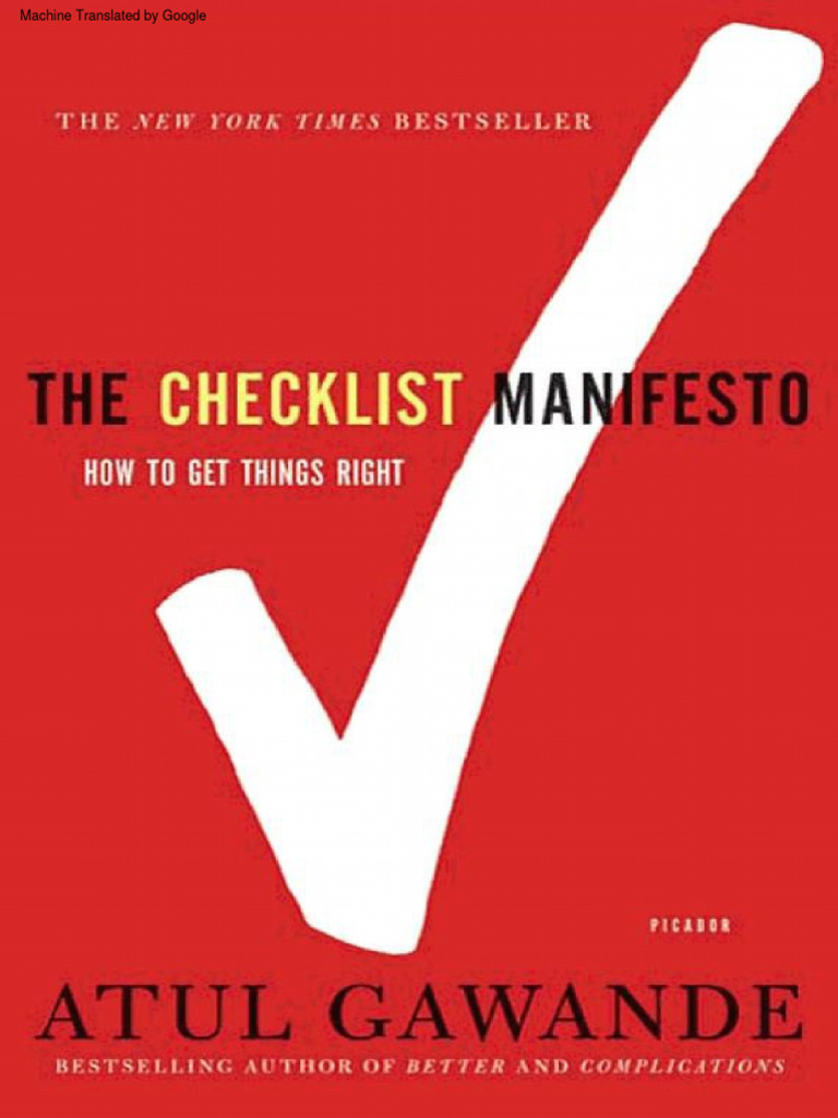 The Checklist Manifesto - Atul Gawande | PDF | Coração | Veia