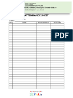 Attendance Sheet