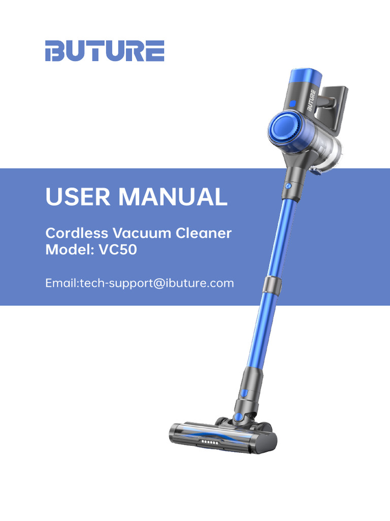VC50 Manual | PDF | Vacuum Cleaner | Manufactured Goods