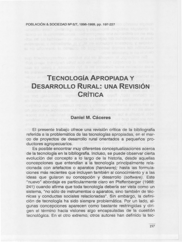 Tecnologia Apropiada - DR | PDF