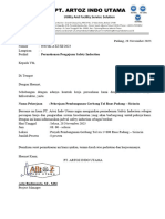 Surat Permohonan Pengajuan Safety Induction - PT. Artoz Indo Utama