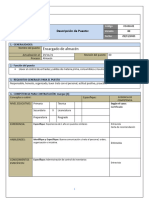 Descripcion de Puesto Encargado - de - Almacen