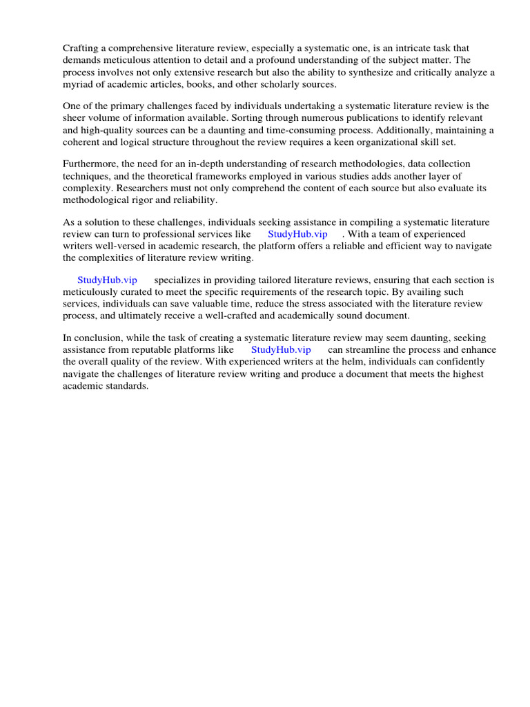 Systematic Literature Review PDF | PDF | Systematic Review | Methodology