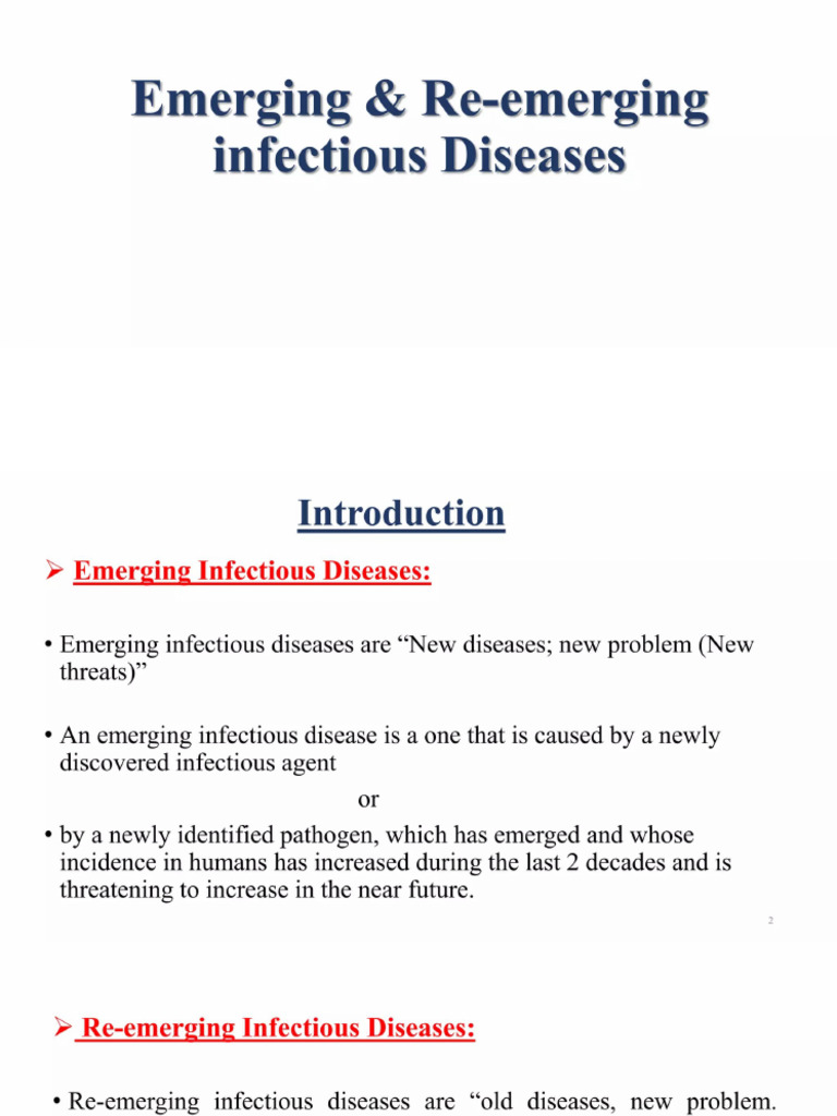 Emerging and Reemerging Infectious Diseases | PDF