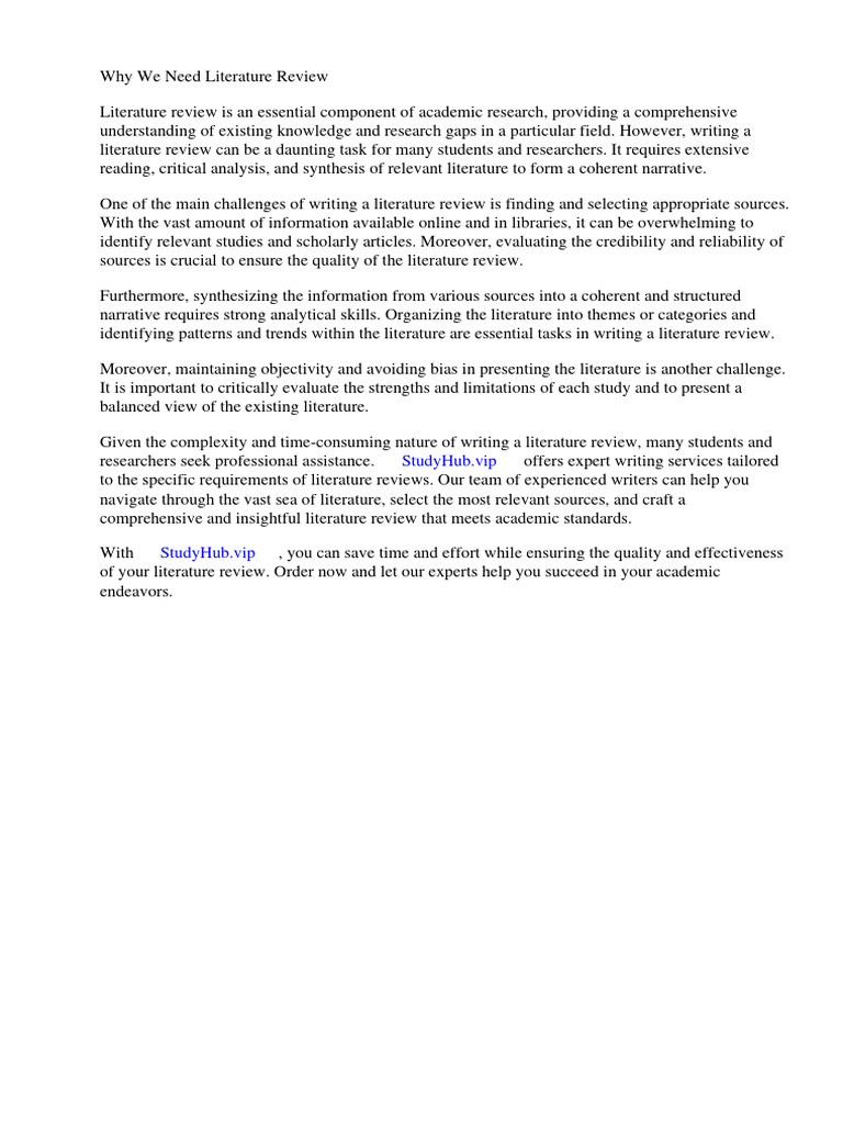 Importance of Literature Reviews in Research | PDF | Literature Review ...