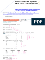 Math For Business and Finance An Algebraic Approach 1St Edition Slater Solutions Manual Full Chapter PDF