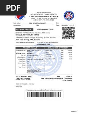 Motor authority use temporary plate 