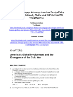 Test Bank For Cengage Advantage American Foreign Policy and Process 6Th Edition by Mccormick Isbn 1435462726 9781435462724 Full Chapter PDF