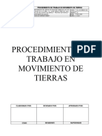 Procedimiento de Trabajo para El Movimiento de Tierras