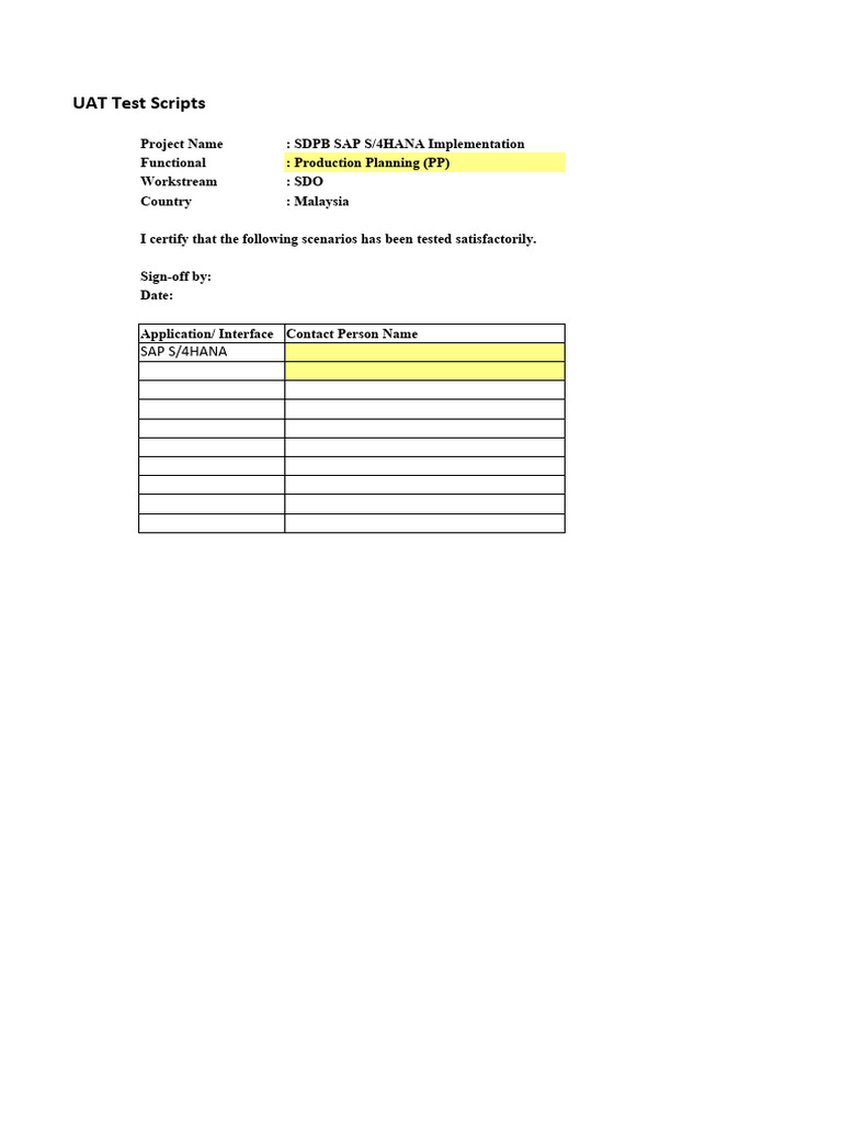 UAT - 002 SDO Langat E2E Rework Production | Download Free PDF ...