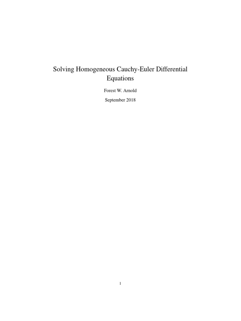 Euler equations pdf equations differential equations